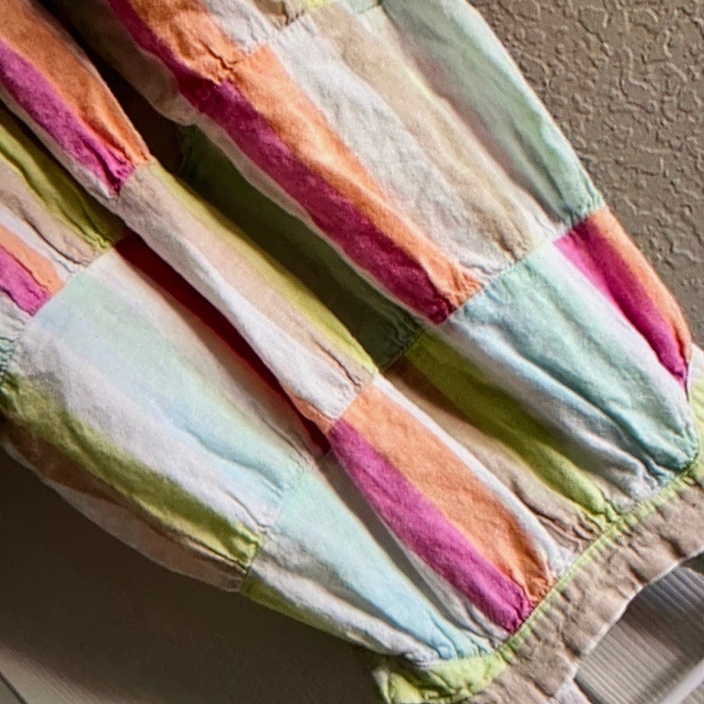 Vibrant multicolor stripes style blouse